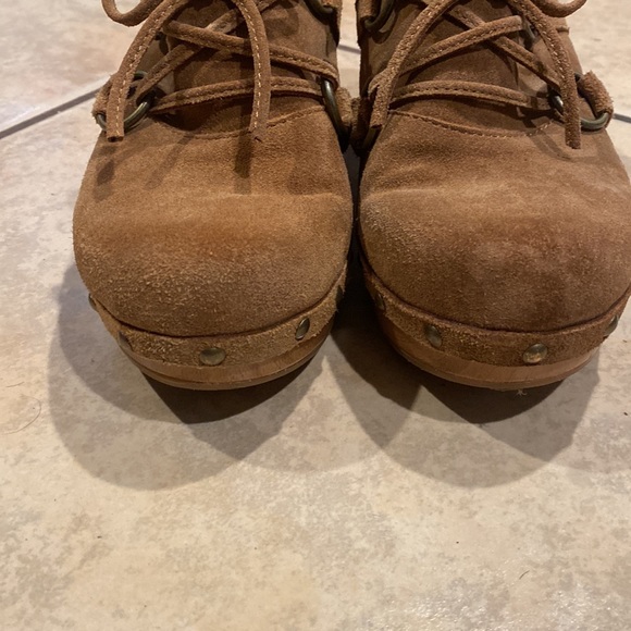 Korks woodley bow suede clog mule size 8 - Picture 7 of 7